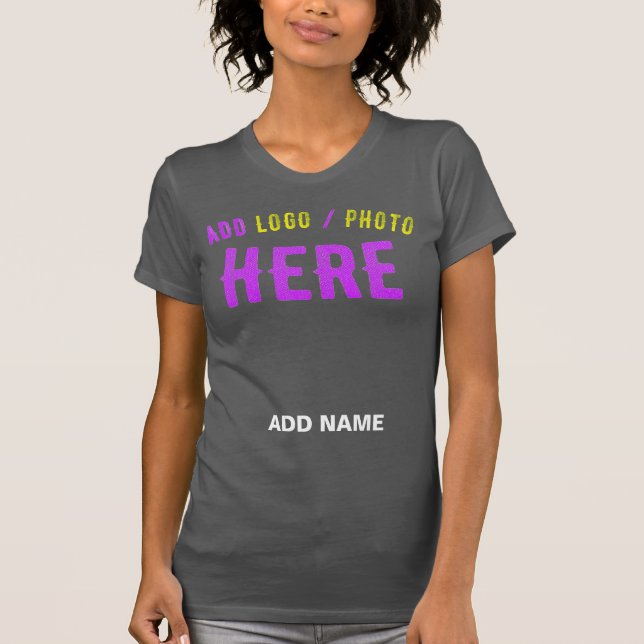 CAMISETA GRIS DE PERSONALIZABLE MODERNO ELEGANTE VERIFICADO (Anverso)