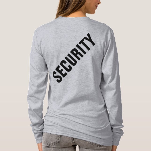 Camiseta Gris de seguridad de diseño de doble cara para muj (Reverso)