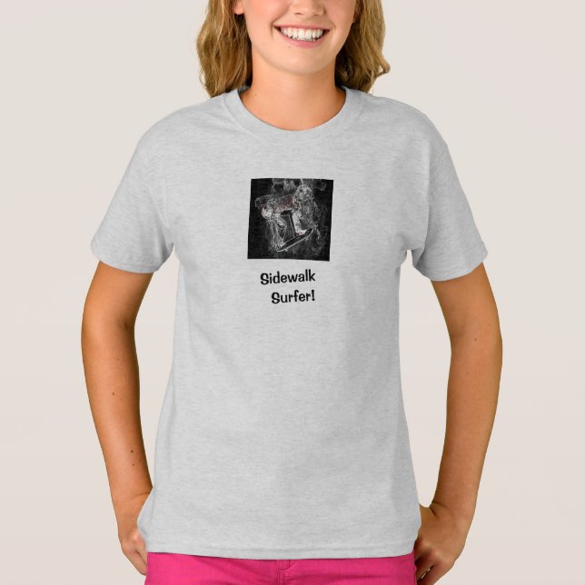 Camiseta gris de skater Sidewalk Surfer Pro Image (Anverso)