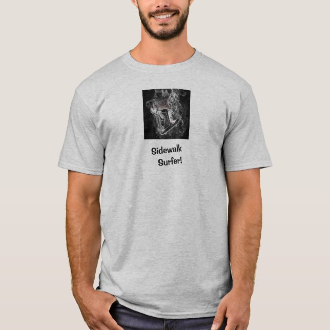 Camiseta gris de skater Sidewalk Surfer Pro Image (Anverso)