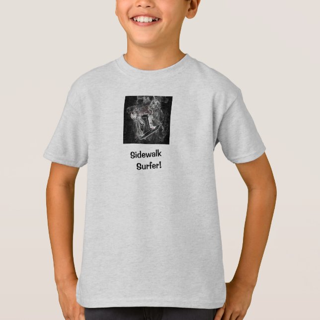 Camiseta gris de skater Sidewalk Surfer Pro Image (Anverso)