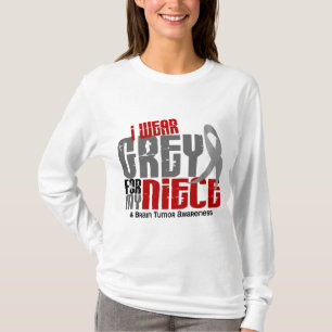 Camiseta Gris del desgaste del tumor cerebral I para mi
