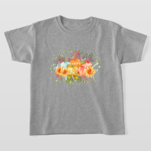 Camiseta Gris del Día de Acción de Gracias de Otoño