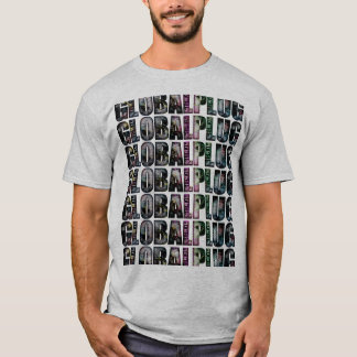 Camiseta gris del globalplug del multicolor