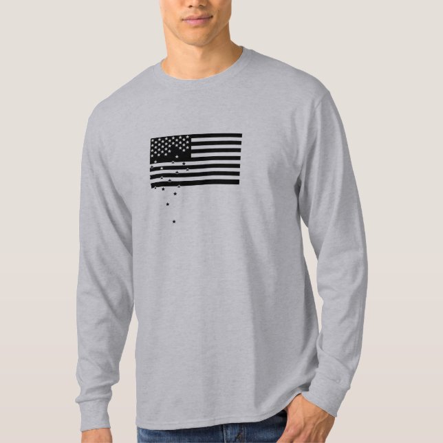 Camiseta gris del OD de las estrellas el caer (Anverso)