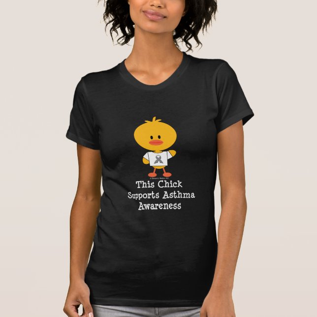 Camiseta gris del polluelo de la conciencia del (Anverso)