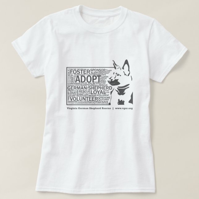 Camiseta Gris del rescate de la nube de la palabra del (Diseño del anverso)