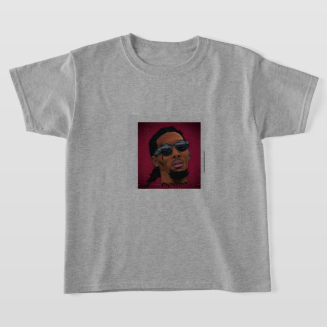 Camiseta gris descentrada para niños y adolescente (Distribución)