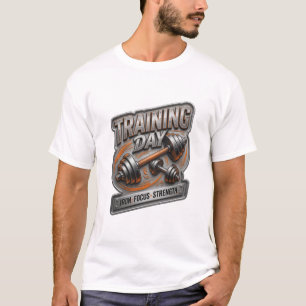 Camiseta gris divertida con cita de TRAINING DAY