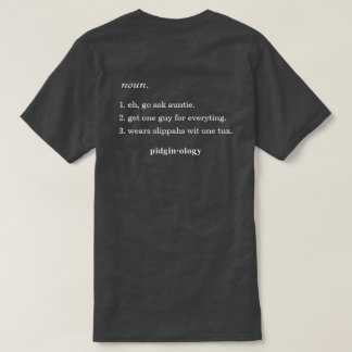 Camiseta gris divertida hawaiana Unko Pidgin de es