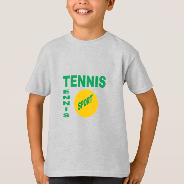 Camiseta gris enfants DISEÑAR DEPORTE DE TENIS (Anverso)