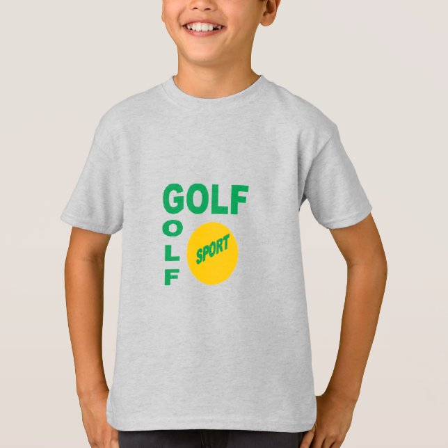 Camiseta gris enfants DISIGN GOLF SPORT (Anverso)