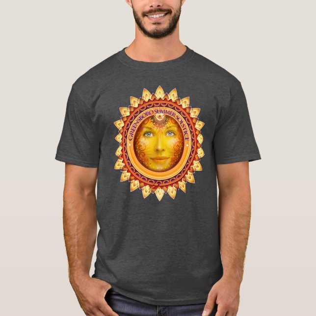 Camiseta Gris, Festival de Solsticio de Verano de Greensbor (Anverso)