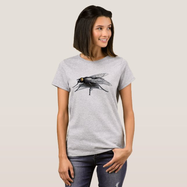 Camiseta gris Fly Buddy para mujeres (Anverso completo)