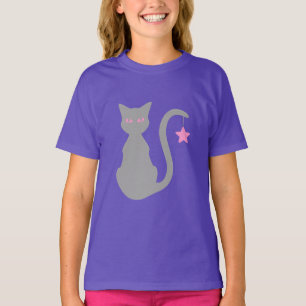 Camiseta gris gata (niño)