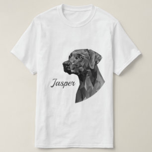 Camiseta Gris Geométrico Perro Añadir nombre
