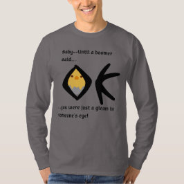 Camiseta Gris 'Gleam in Eye' Manga larga básica Boomerange