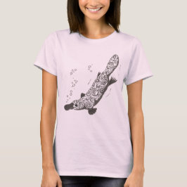 Camiseta gris gráfica para animales de Platypus