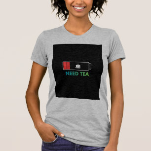 Camiseta gris Heather con diseño de té