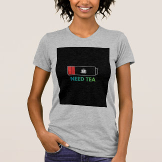 Camiseta gris Heather con diseño de té