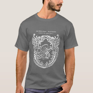 Camiseta Gris islámico del escudo