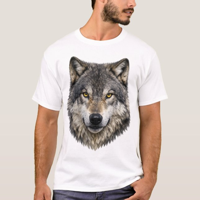 Camiseta Gris Lobo Alfa (Anverso)