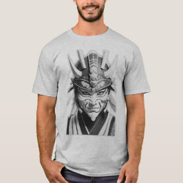 Camiseta Gris Máscara Samurái