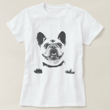 Camiseta gris negra del gráfico del bulldog