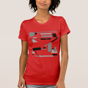 Camiseta Gris negro Geométrico Resumen inspirado en MCM