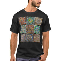 Camiseta gris oscuro básica de Mandalas masculinas
