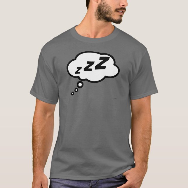 camiseta gris oscuro del globo del zZZ… (Anverso)