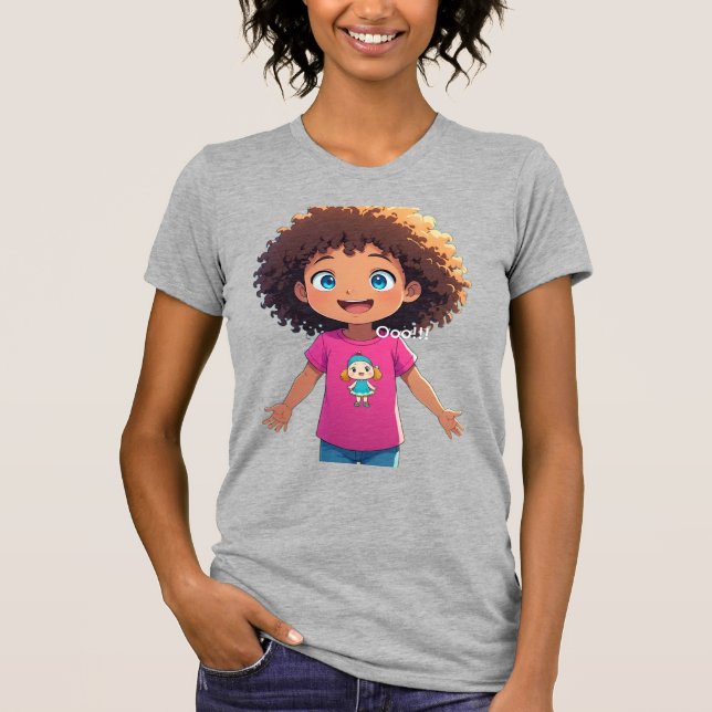 Camiseta gris para mujer (Anverso)