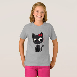 Camiseta gris para niños con ilustración adorable