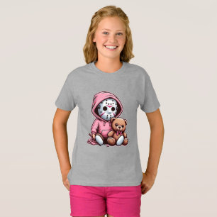 Camiseta gris para niños con ilustración adorable