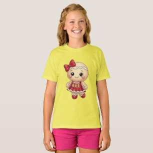 Camiseta gris para niños con ilustración adorable
