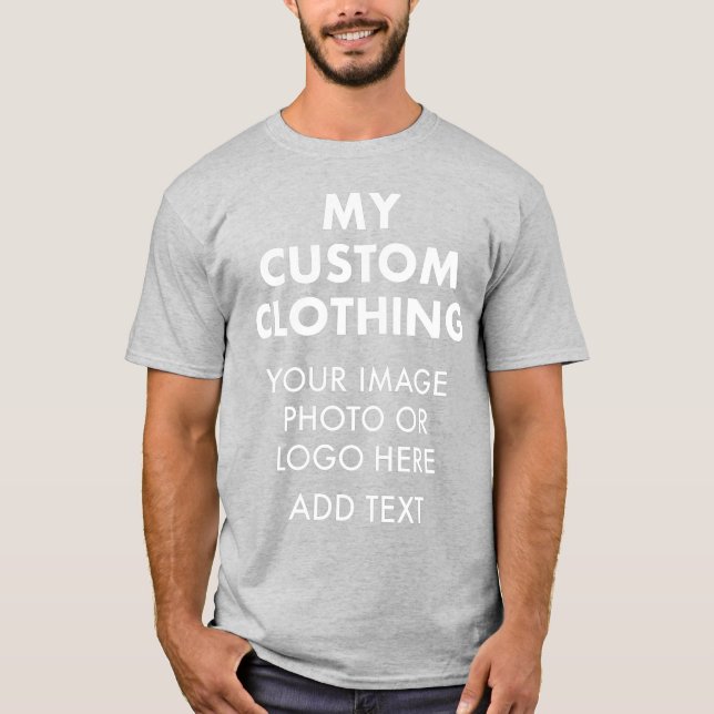 Camiseta gris personalizada para hombre (Anverso)
