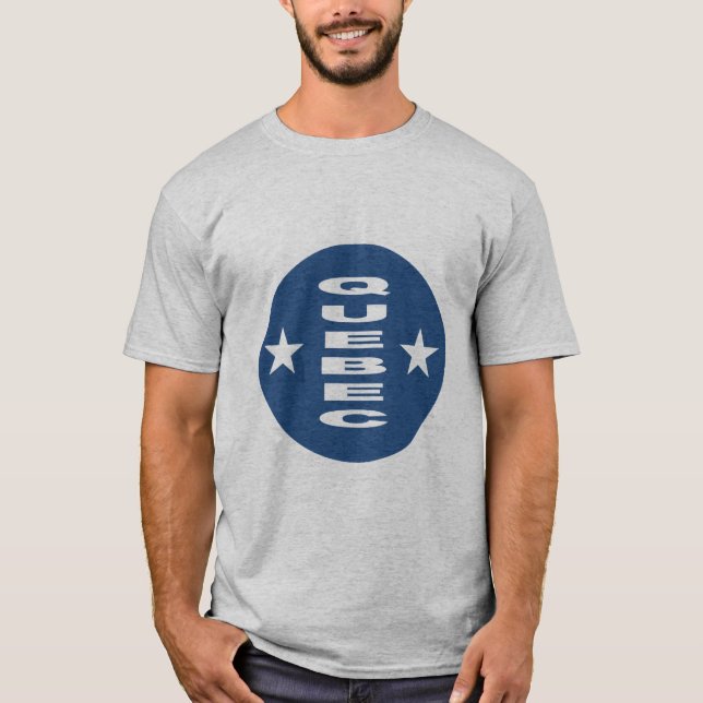 Camiseta gris QUEBEC para hombres (Anverso)
