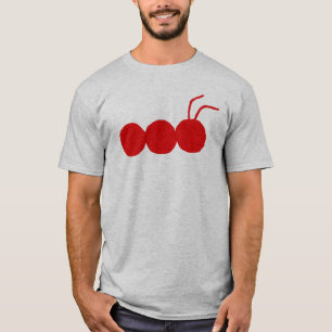 Camiseta gris/roja del cazador del insecto