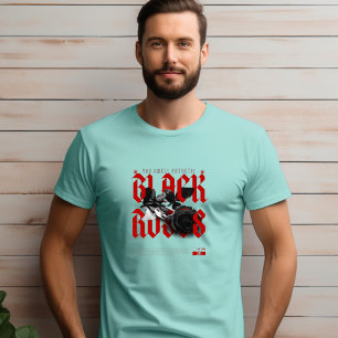 Camiseta Gris rojo negro huele a patéticos Rosas negros