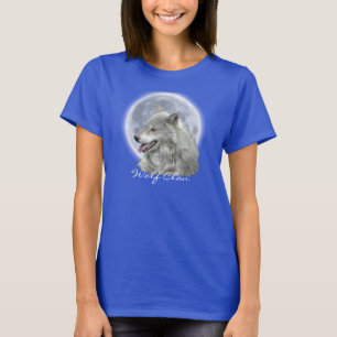 Camiseta Gris Wolf y Full Moon WOLF CLAN Wildlife Art