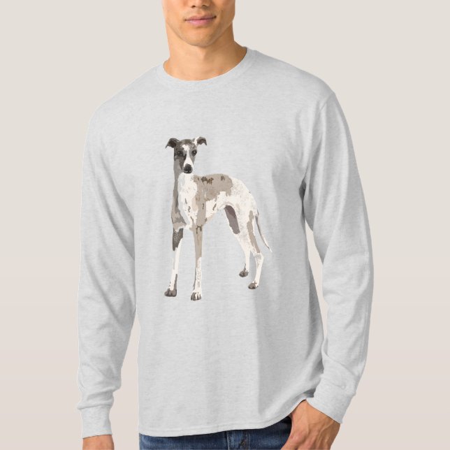 Camiseta Gris y blanco de los Whippet (Anverso)