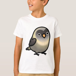 Camiseta Gris y crema Chubby Black-masked Lovebird