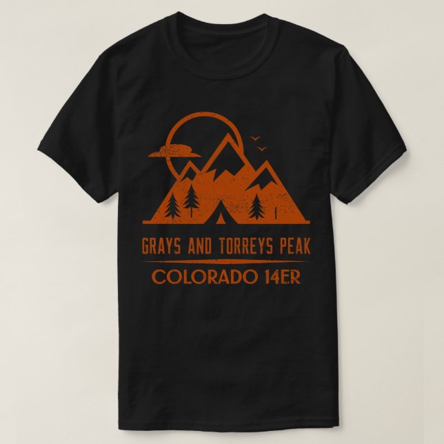 Camiseta GRIS Y TORREYS PEAK COLORADO 14ER TShirt (Diseño del anverso)