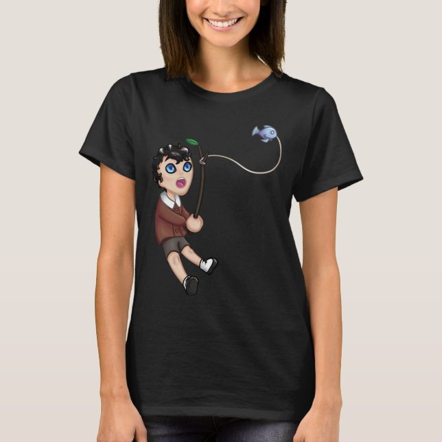 Camiseta Grisha Pescando Chibi (Anverso)