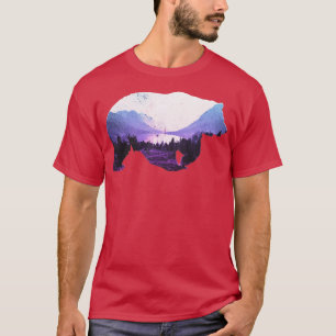 Camiseta Grisly Bear Silhouette Glacier Parque Nacional Est