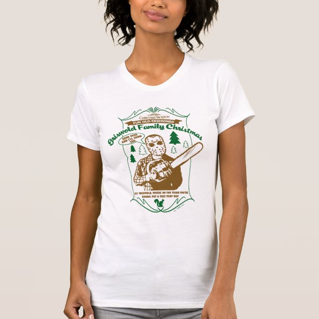 Camiseta Griswold Familia Navidades Chainsaw Gráfico (Anverso)