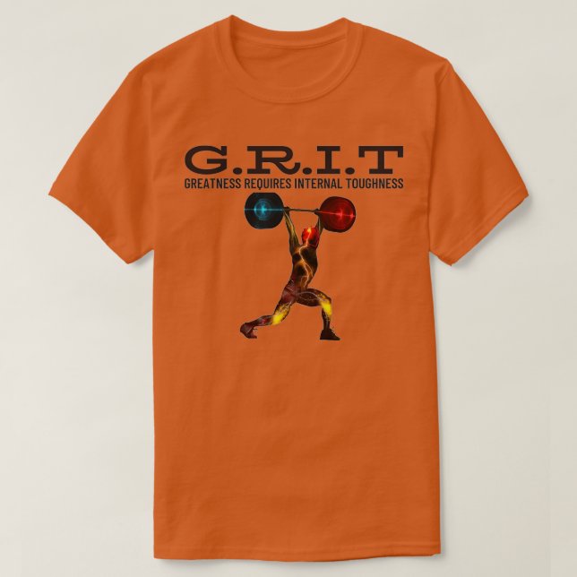 Camiseta GRIT Greatness amp Success Mentalidad 1 (Diseño del anverso)