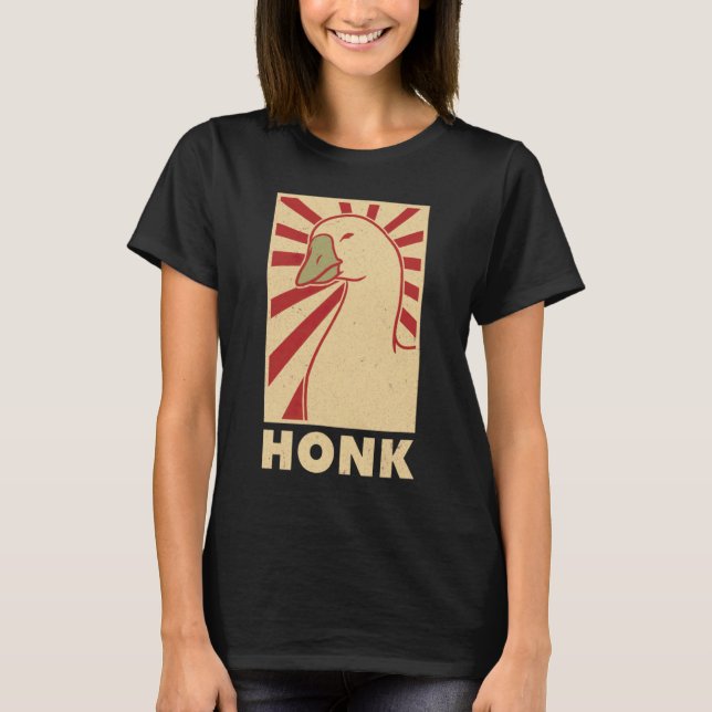 Camiseta Grita ganso   Pato pollo meme (Anverso)