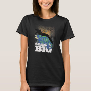 Camiseta Grita Gran Camaleón Con Sombra De Dinosaurio Para