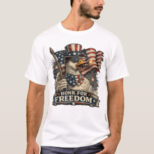 Camiseta Grita por la Libertad Ganso Patriótico América 250